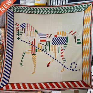 POBING Silk Cashmere Scarf Women Manual Hand Rolled Shawls H