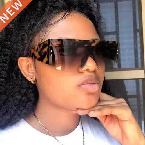 Square Rimless Sunglasses Women Half Frame Wide Leg Luxury V