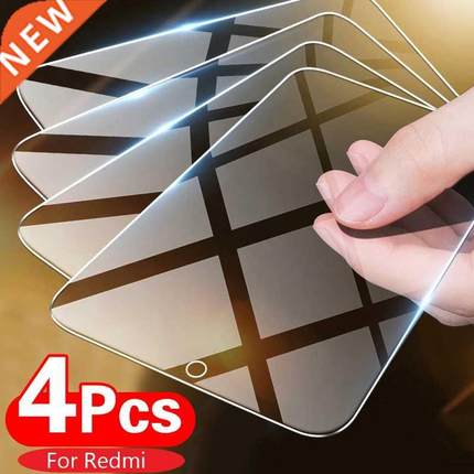 4PCS Tempered Glass for Redmi Note 10 9 8 7 9S 10S 9T 10T 8T