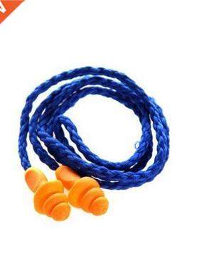 10Pcs Soft Silicone Corded Ear Plugs Ears Protector Reusable