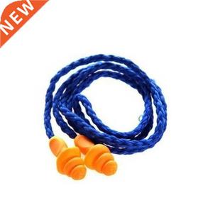 10Pcs Soft Silicone Corded Ear Plugs Ears Protector Reusable