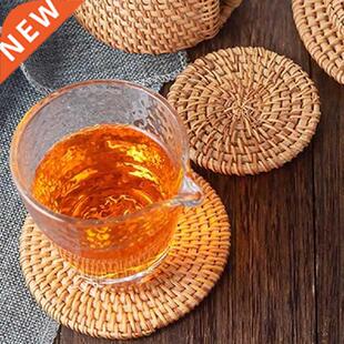 6pcs Placemat Pad Coasters Kitchen Table Mats rattan