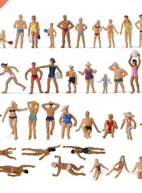 40pcs Different Poses HO Scale 1:87 Swimming Figures Swimmin