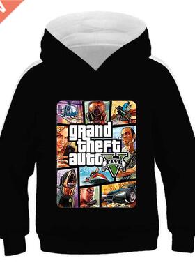 4-14 Yers Kids Hoodies Grnd Theft uto Gt utumn Teenger