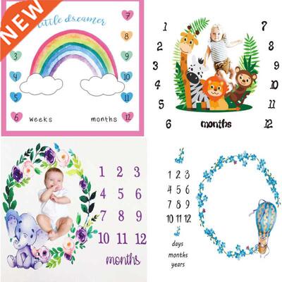 Baby Milestone Background Photo Blanket Infant Photography B