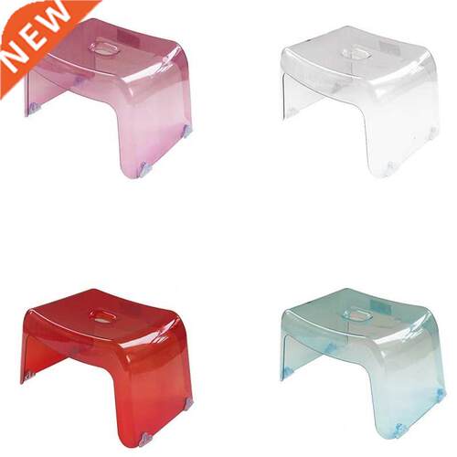 Bathroom Bath Stool Non-Slip Transparent Shoe Changing Stool