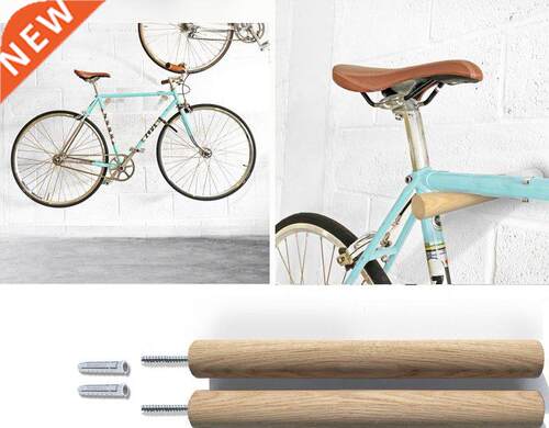 Wall Mount Bike Rack / Handmade Bike Sticks Made of Wood Hoo