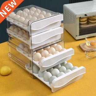 40 Grid Egg Storage Box Stackable Double-Layer Drawer Type
