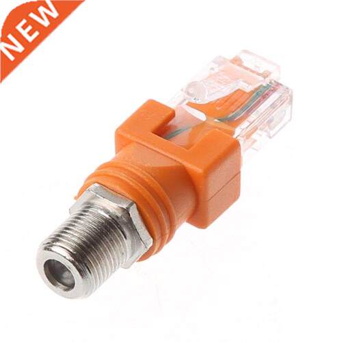 F Female To RJ45 Male Coaxial Barrel Coupler Adapter RJ45 To