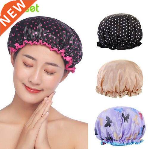 Elastic Thicken Shower Cap Waterproof Hair Salon Hat Women