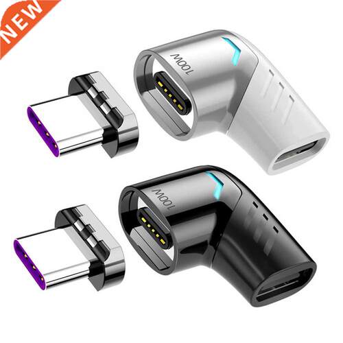 Right Angle Usb C To Type C Magnetic Adapter 100W 480Mbps 5A