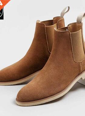 男切尔西马丁靴Winter Elegant Chelsea Boots Men Cow Shoes