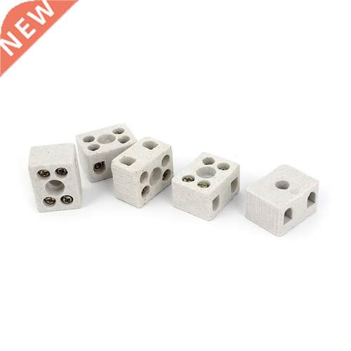 5 Pcs 2 Way 5 Hole 2W5H Ceramic Terminal Block Wire Connecto