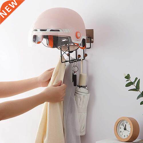 RecabLeght Motorcycle Helmet Rack Punch-Free Bathroom Shelf