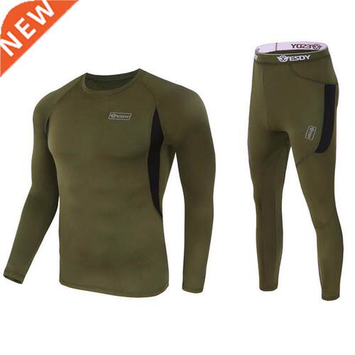 Winter Men's Tactical Fleece Thermal Underwear Sweat