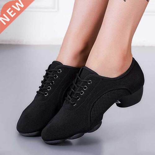 Black Professional Salsa Dance Shoes Men Women Standard Ball