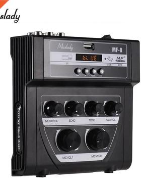 Muslady MF 8 Mini Karaoke Sound Mixer Stereo Echo Mixers Du