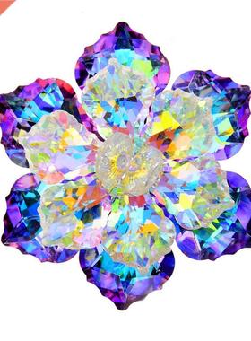 CINDY XIANG Cystal Shining Flowe Booches Fo Women 4 Colo