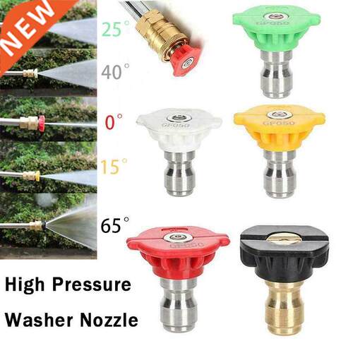 5PCS High Pressure Washer Nozzle Cleaner Quick Connect Car W