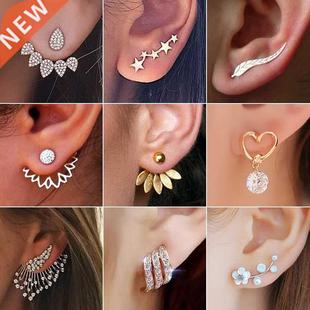 2022 New Crystal Flower Drop Earrings for Women Fashion Jewe