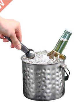 Stainless Steel Ice Bucket With Tongs Double Wall Insulated