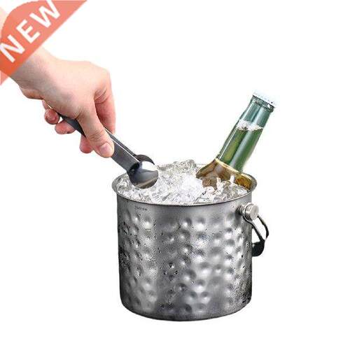 Stainless Steel Ice Bucket With Tongs Double Wall Insulated