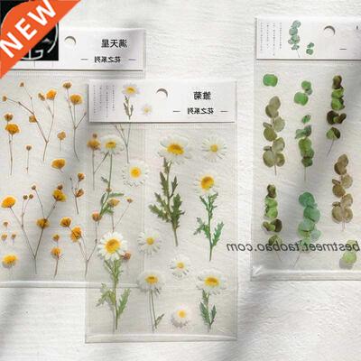 PET Stickers Flowers Leaves Plants Sticker for Scrapbooking