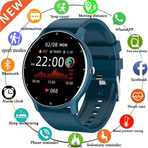 LIGE 2021 Fashion Smart Watch Ladies Heart Rate Blood