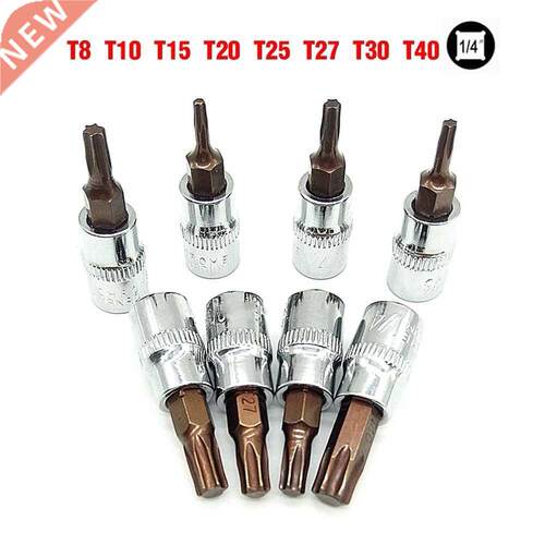 8Pcs 1/4 Inch Hex Drive Socket Set Socekt Wrench Socket Adap