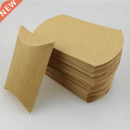 10 pcs Paper Bag Pillow Shape Kraft Paper Candy Box Christma