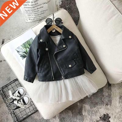 2022 Baby Girl Boy Spring Autumn Winter PU Coat Jacket Kids