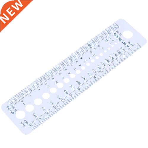 Knitting Needle Gauge Inch cm Ruler 2-10mm Sew Ruler Tos M