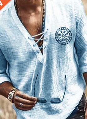 SHUJIN New Mens Spring Summer Casual Shirt Short Sleeve Cott