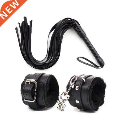 2Pcs/set PU Leather Erotic Handcuffs Ankle Cuff Restraints W