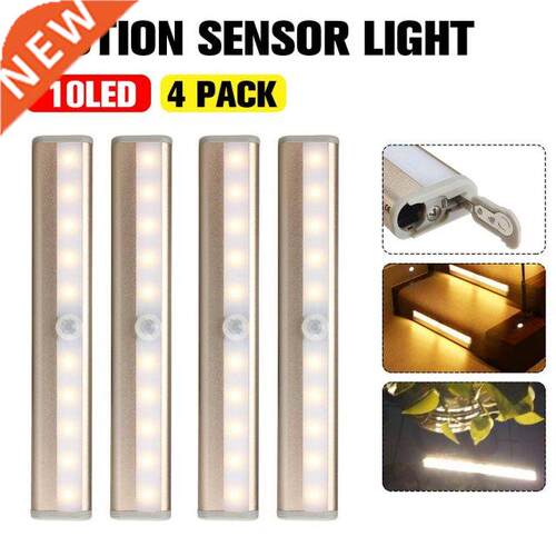 4pcs/set LED Under Cabinet Lig Wireless Wall Lamp Wardrobe