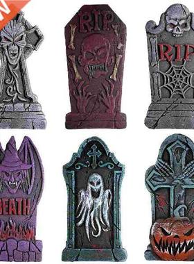 STOBOK 6PCS Cemetery Graveyard Tombstones Headstone Yard