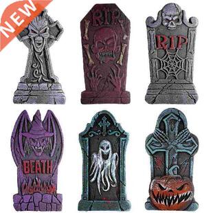 STOBOK 6PCS Cemetery Graveyard Tombstones Headstone Yard
