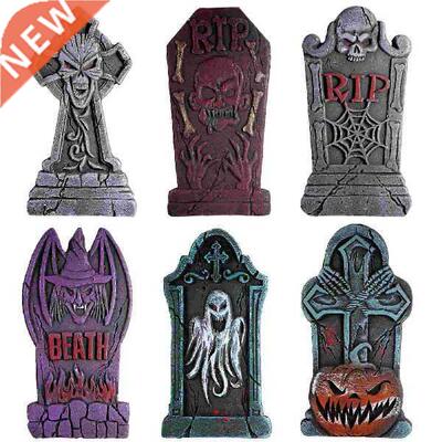 STOBOK 6PCS Cemetery Graveyard Tombstones Headstone Yard