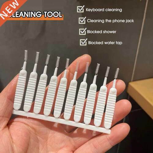 10pcs/set Anti-clogging Small Brush Pore Gap Cleaning Brush