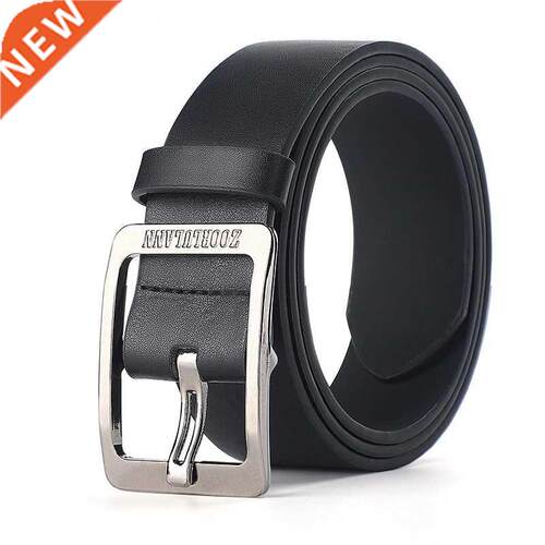 New Square Pin Buckle Pu Belt Men Fashion Jeans Brand Design