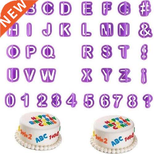 40pcs/set Alphabet Cake Molds Figure Plastic Letter Fondant