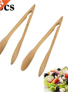 2pcs New Bamboo Cooking Kitchen Tongs Food Tool Salad Bacon