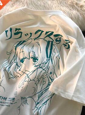 Women Clothing Women's T irt Y2k Japanese Harajuku Graphic