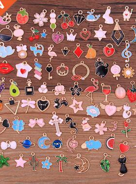 100PCS Different yles Mix Size Color Alloy Metal Drop Oil