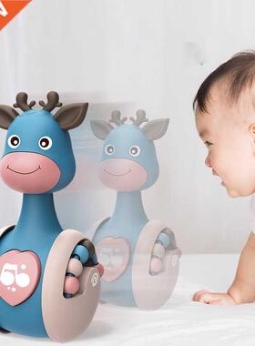 Sliding Deer Baby Tumbler Rattle Toys 0 12 Months Newborn Te