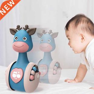 Sliding Deer Baby Tumbler Rattle Toys 0 12 Months Newborn Te