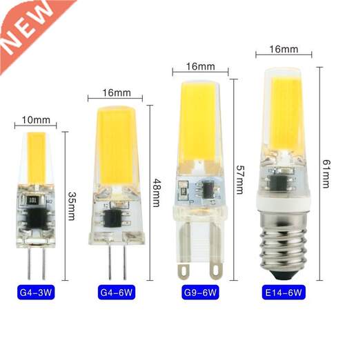 2pcs/lot LED G4 G9 E14 3W 6W Light Bulb AC/DC 12V 220V LED L
