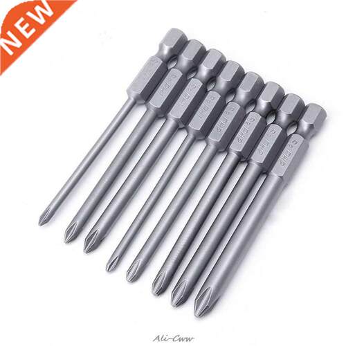 8pcs 75mm Long Magnetic Head Cross Hex Alloy Steel Screwdriv