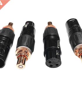 Neutrik XLR To RCA Female Socket Adapter Plated Red RCA Plug