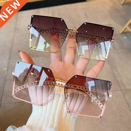 2021 New Faion Oversize Gradient Sunglasses for Women Vint